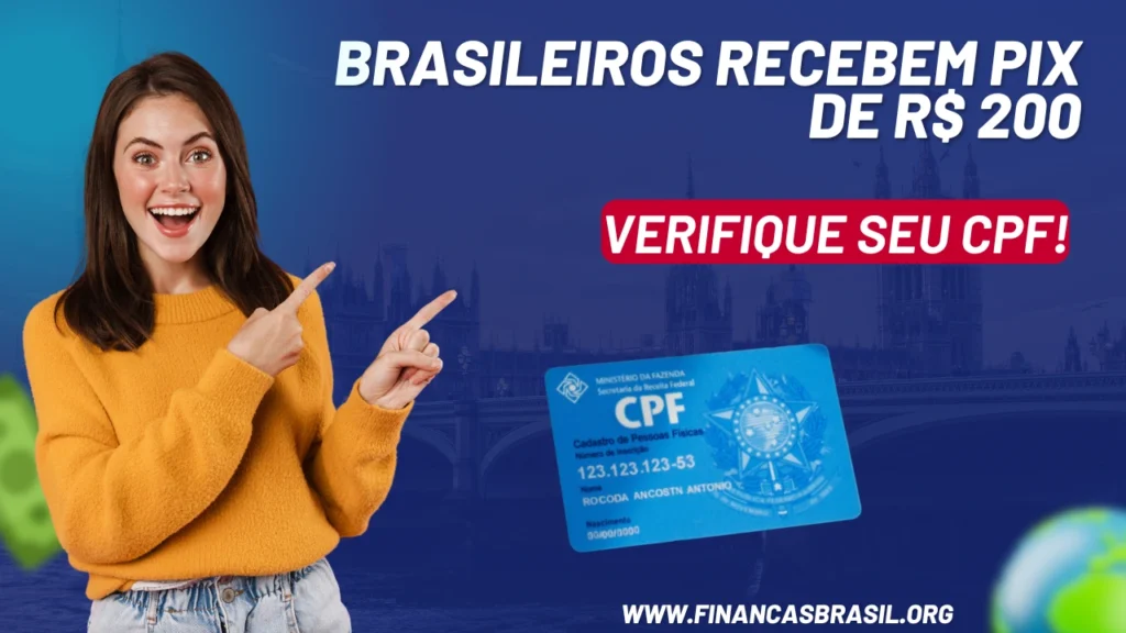 A partir de hoje (28), os brasileiros com CPF terminado de 0 a 9 poderão receber um PIX de R$ 200.
