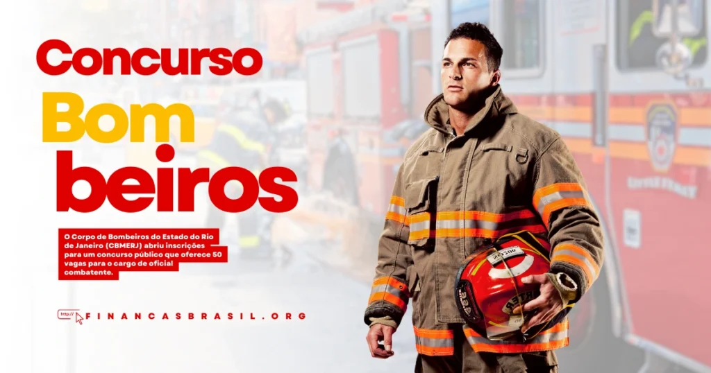 O Corpo de Bombeiros do Estado do Rio de Janeiro (CBMERJ) abriu inscrições para um concurso público que disponibilizará 50 vagas para cargos de oficiais de combate.